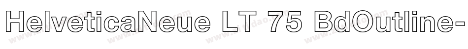 HelveticaNeue LT 75 BdOutline字体转换